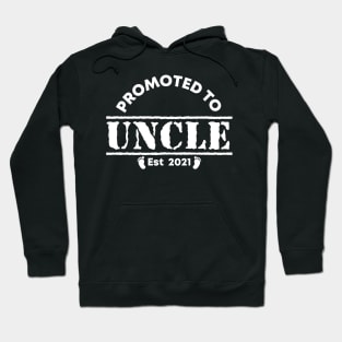 Vintage Promoted to uncle 2021 new uncle gift Hoodie